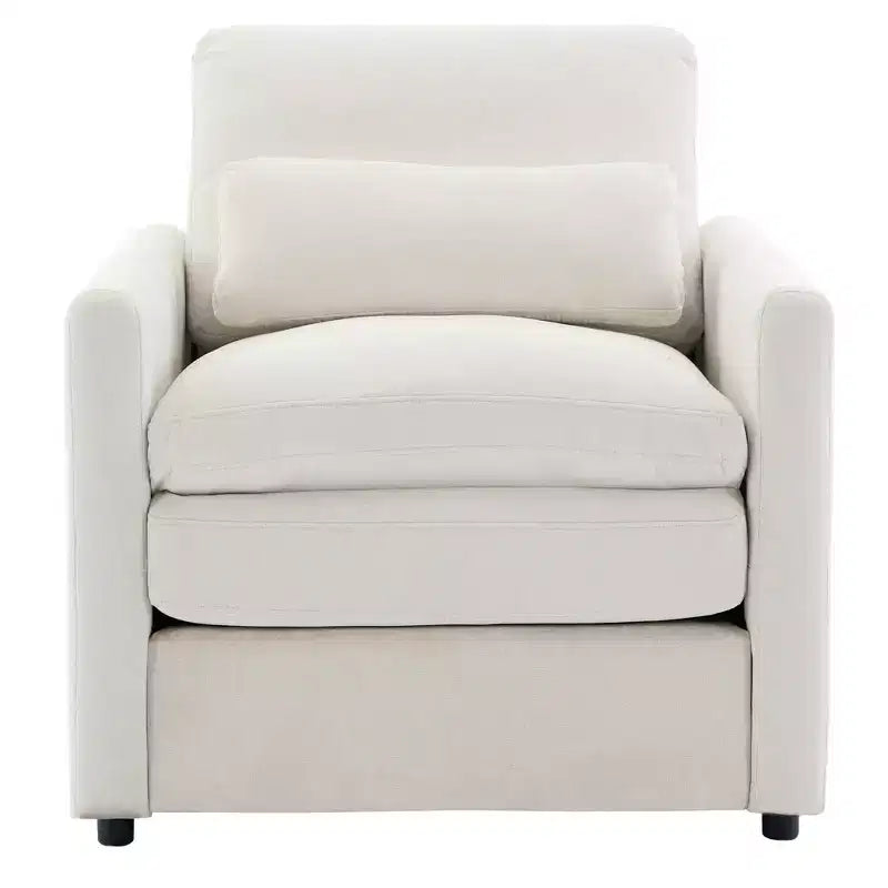 89" Upholstered 3-Seater Cloud Sofa with Double Cushion