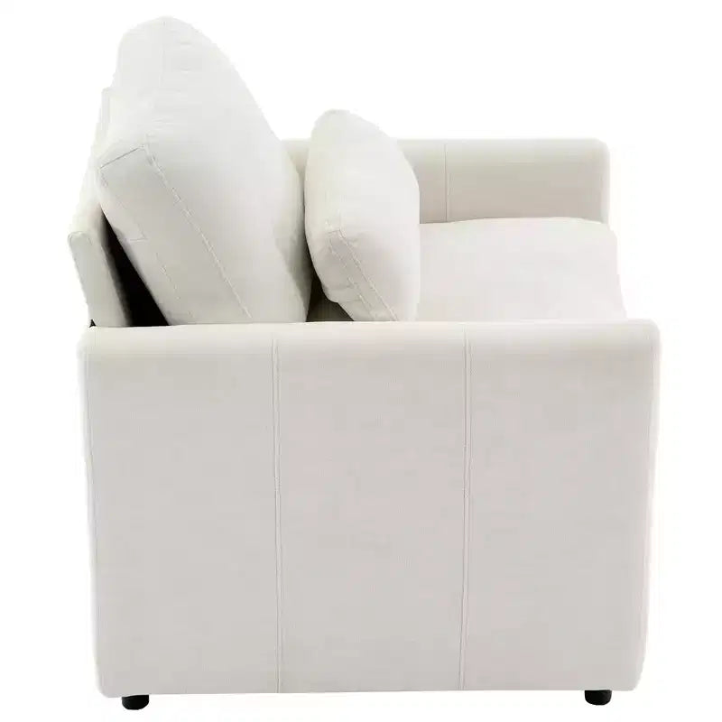 89" Upholstered 3-Seater Cloud Sofa with Double Cushion