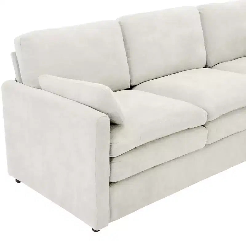 89" Upholstered 3-Seater Cloud Sofa with Double Cushion
