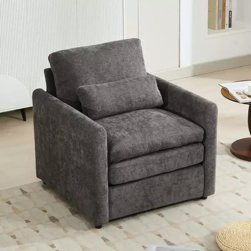 89" Upholstered 3-Seater Cloud Sofa with Double Cushion