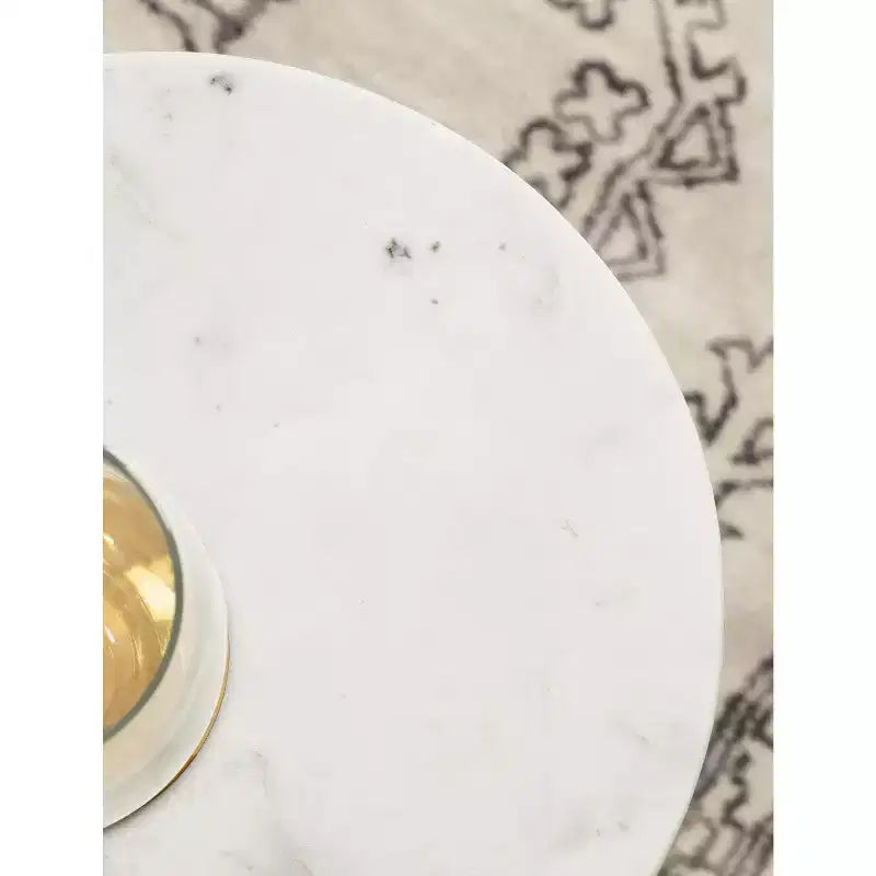 Round Drink Table, 10x10x22, White