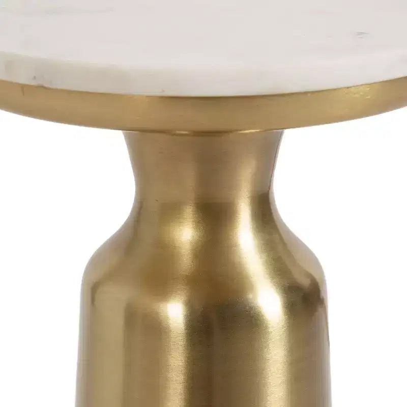 Round Drink Table, 10x10x22, White