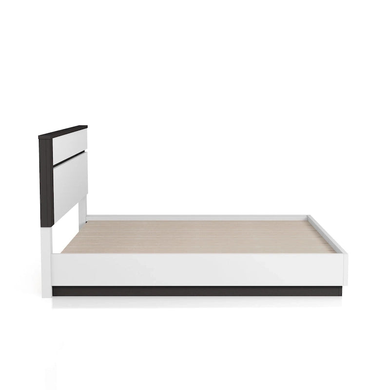 Furniture of America Conjira Modern 4-Piece White Wood Platform Bedroom Set