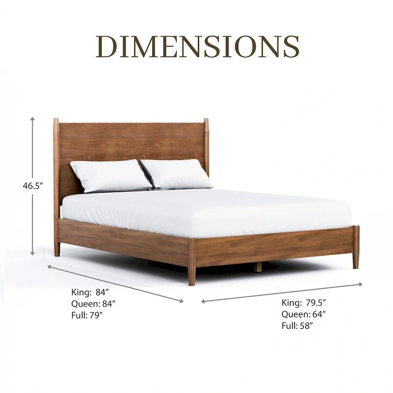 Furniture of America Beau Midcentury 4-Piece Walnut Wood Platform Bedroom Set