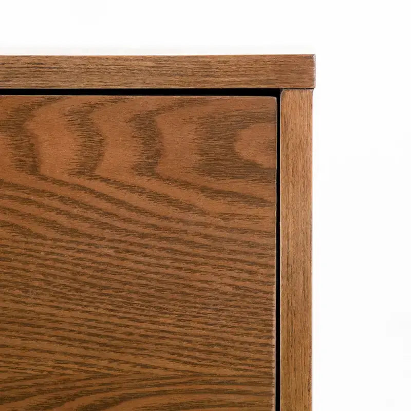 Furniture of America Beau Midcentury 4-Piece Walnut Wood Platform Bedroom Set