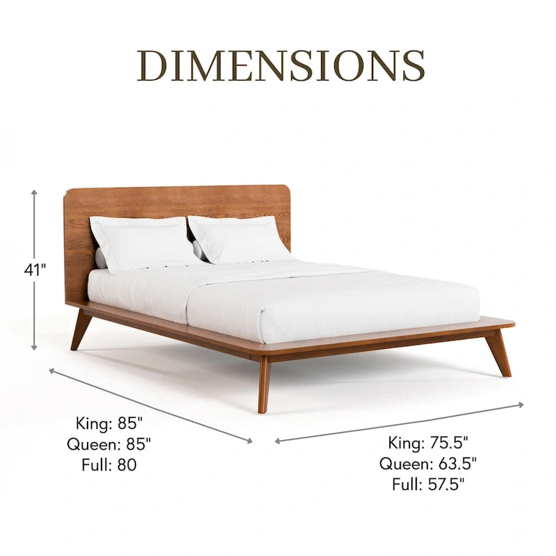 Furniture of America Beau Midcentury 4-Piece Low Profile Platform Bedroom Set