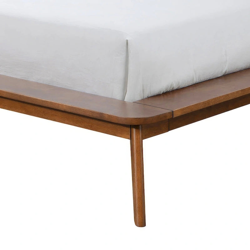 Furniture of America Beau Midcentury 4-Piece Low Profile Platform Bedroom Set