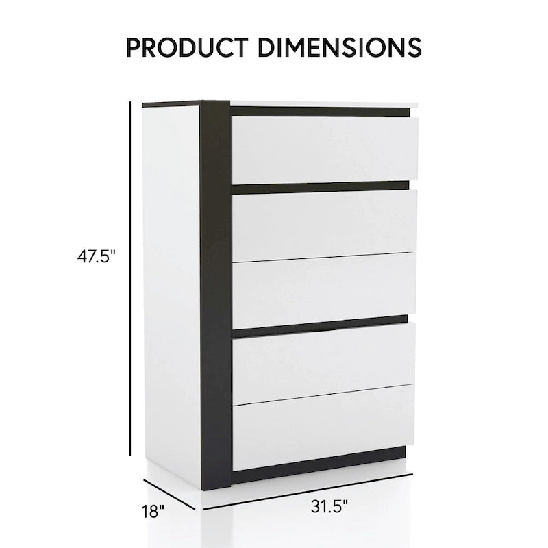 Conjira Modern White Wood 6-Piece Storage Platform Bedroom Set with USBs by Furniture of America