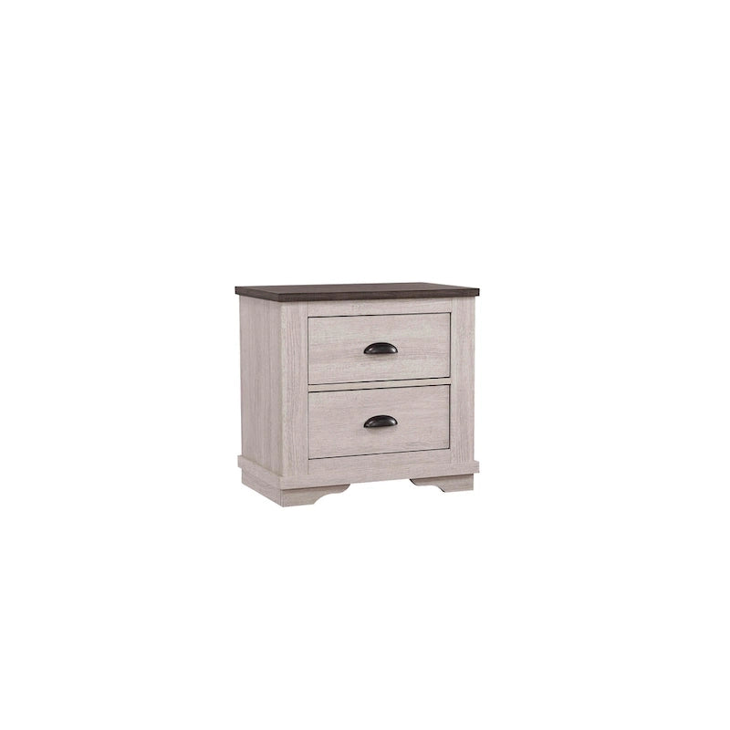 Marilyne 6 Piece Chalk Gray Rustic Sleigh Bedroom Set