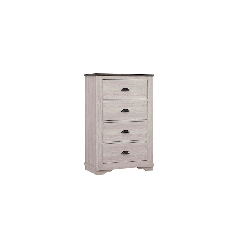Marilyne 6 Piece Chalk Gray Rustic Sleigh Bedroom Set