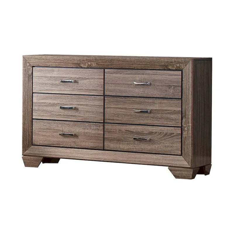 Oatfield Washed Taupe 3-piece Storage Queen Bedroom Set with Dresser