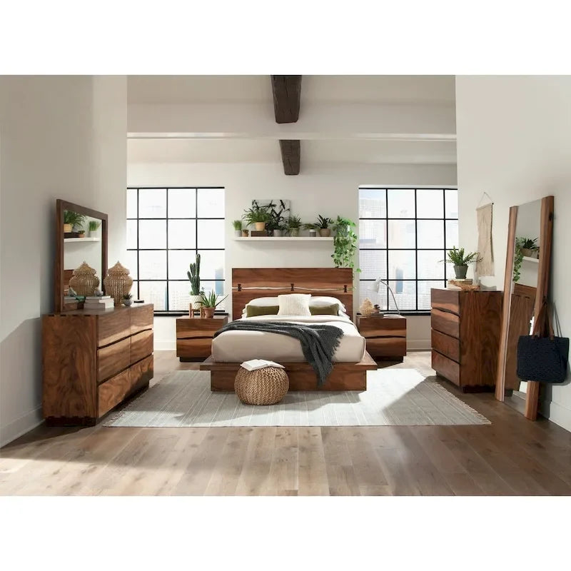 Capistrano Smokey Walnut 6-piece Platform Bedroom Set