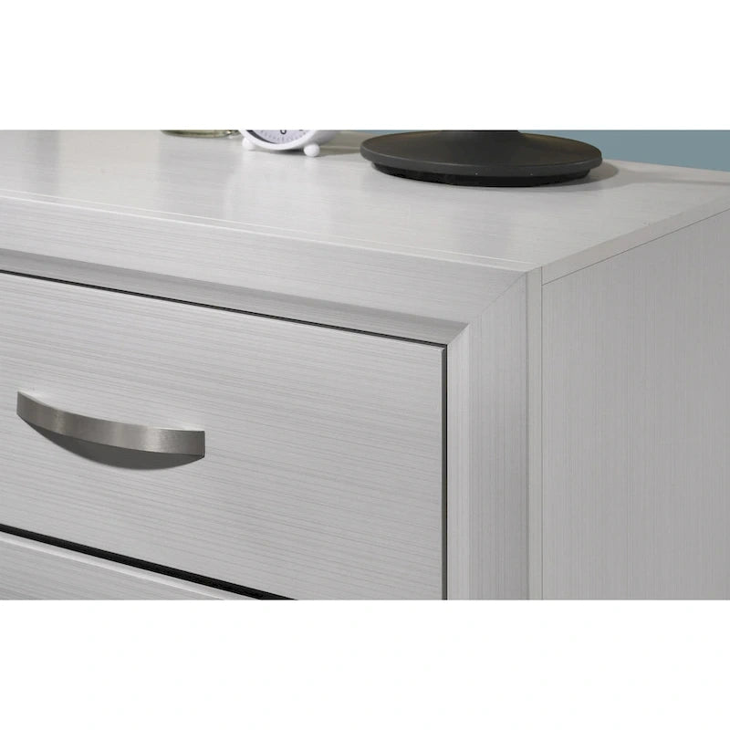 Roundhill Furniture Stout Contemporary White Panel 5-piece Bedroom Set