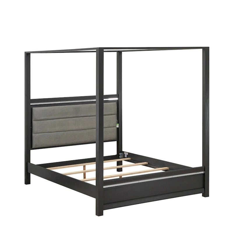 East West Furniture Denali Queen Size Bedroom Set with Upholstered Headboard (Pieces Option)