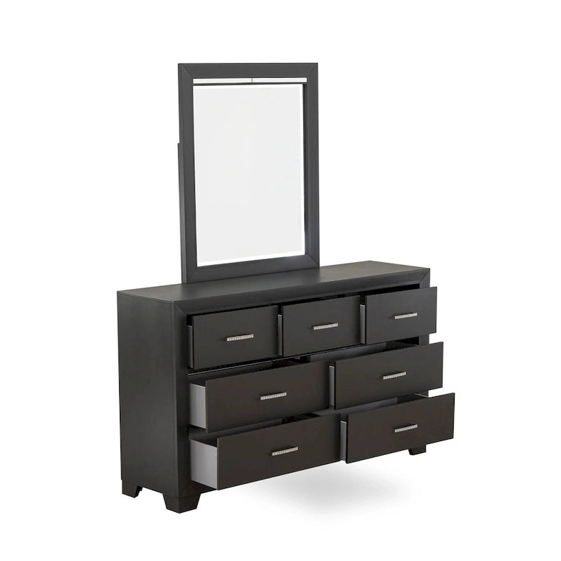 East West Furniture Denali Queen Size Bedroom Set with Upholstered Headboard (Pieces Option)