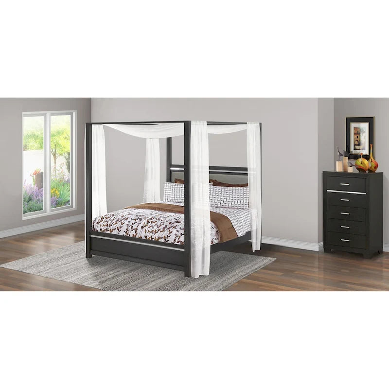 East West Furniture Denali Queen Size Bedroom Set with Upholstered Headboard (Pieces Option)