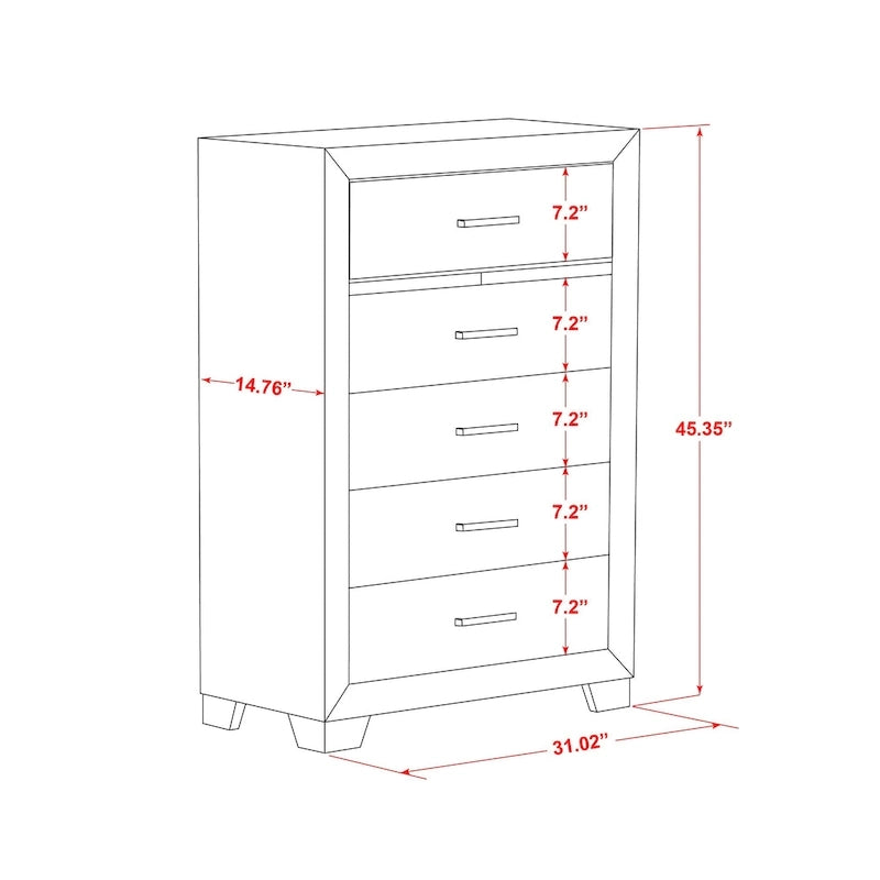 East West Furniture Denali Queen Size Bedroom Set with Upholstered Headboard (Pieces Option)