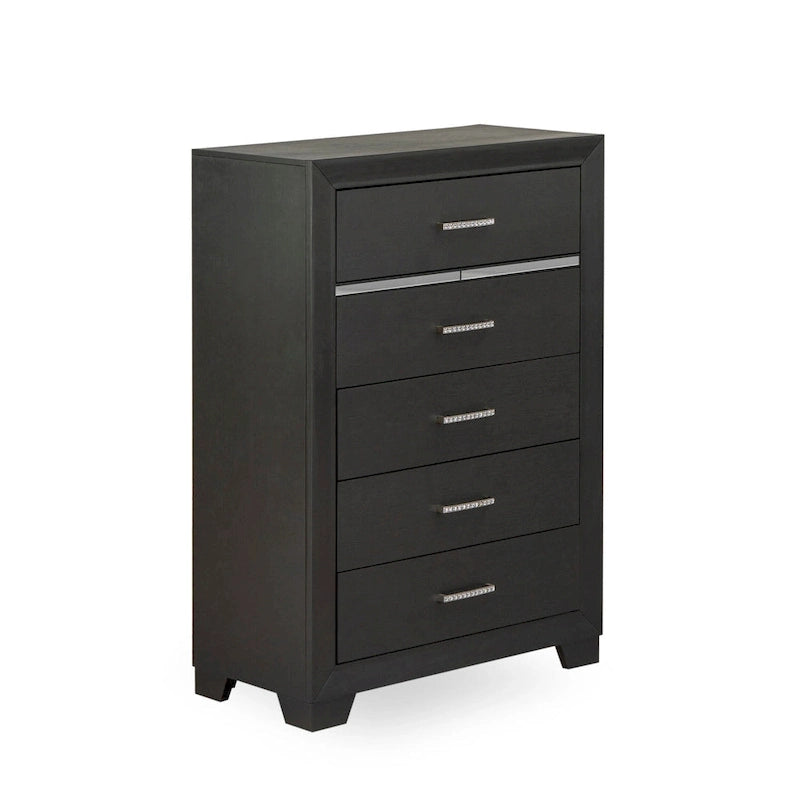 East West Furniture Denali Queen Size Bedroom Set with Upholstered Headboard (Pieces Option)
