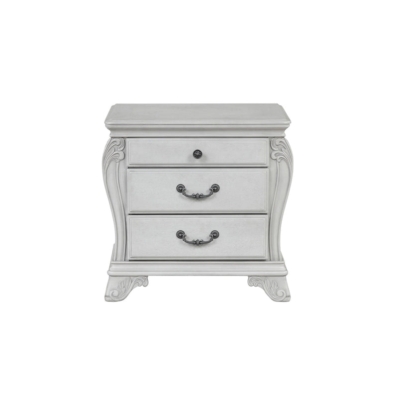New Classic Furniture Nellison Mist Gray 4-Piece Bedroom Set with Nightstand