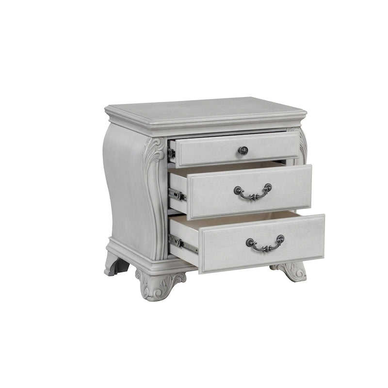 New Classic Furniture Nellison Mist Gray 4-Piece Bedroom Set with Nightstand