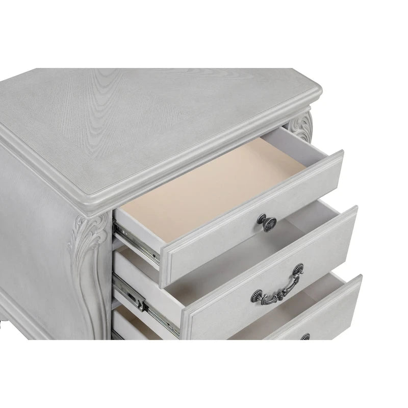 New Classic Furniture Nellison Mist Gray 4-Piece Bedroom Set with Nightstand