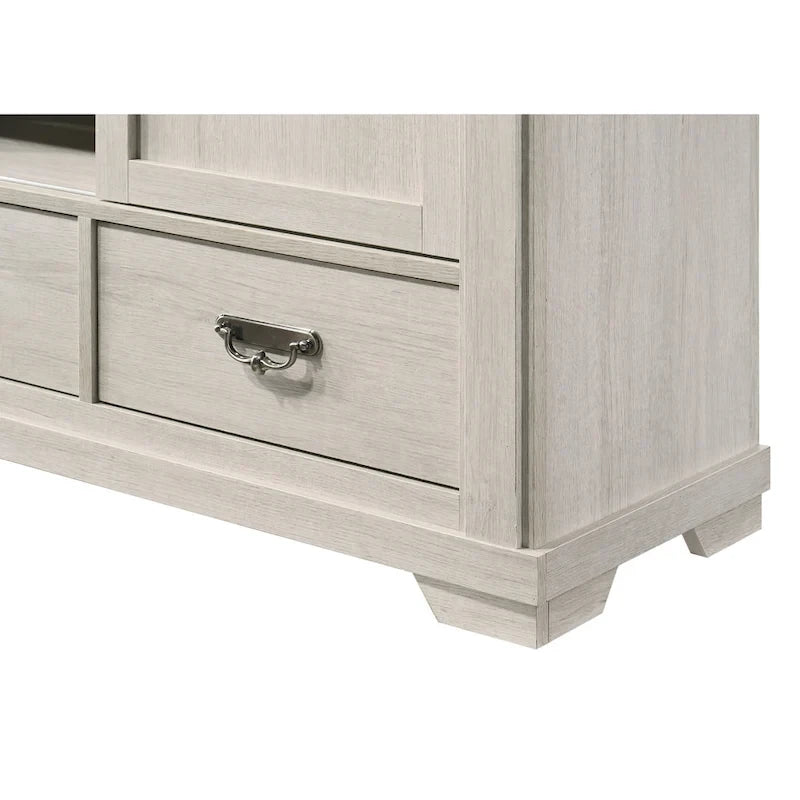 Candra 6 Piece Cream Brown Panel Bedroom Set