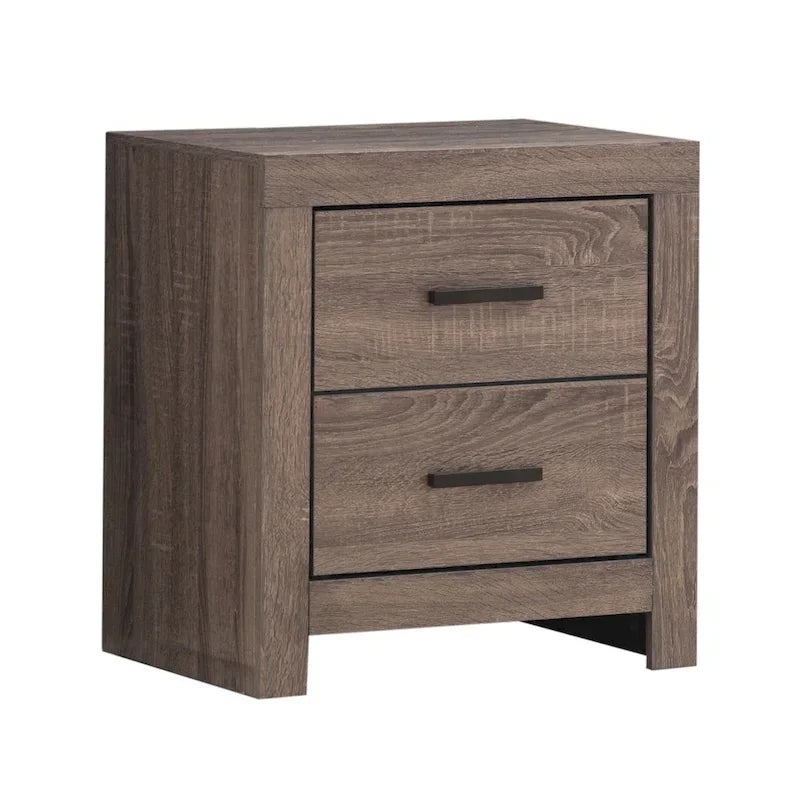 Geary 5-piece Slatted Headboard Panel Bedroom Set with 2 Nightstands