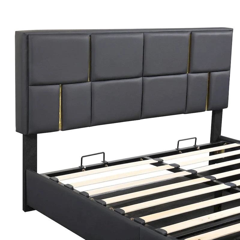 2-Pieces Bedroom Sets,Queen Size Upholstered Platform Bed
