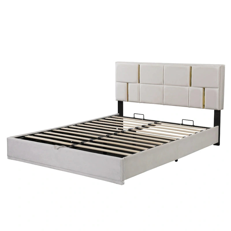 2-Pieces Bedroom Sets,Queen Size Upholstered Platform Bed