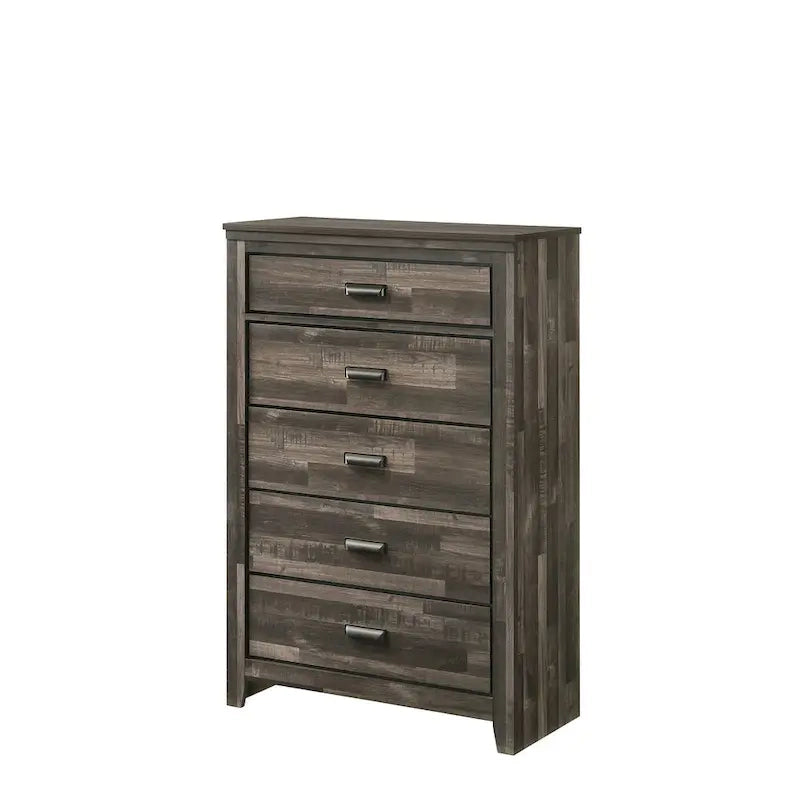 Edyth 3 Piece Brown Platform Bedroom Set
