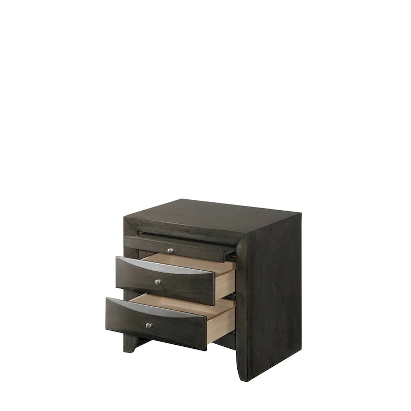 Priscella 6 Piece Gray Oak Storage Platform Bedroom Set