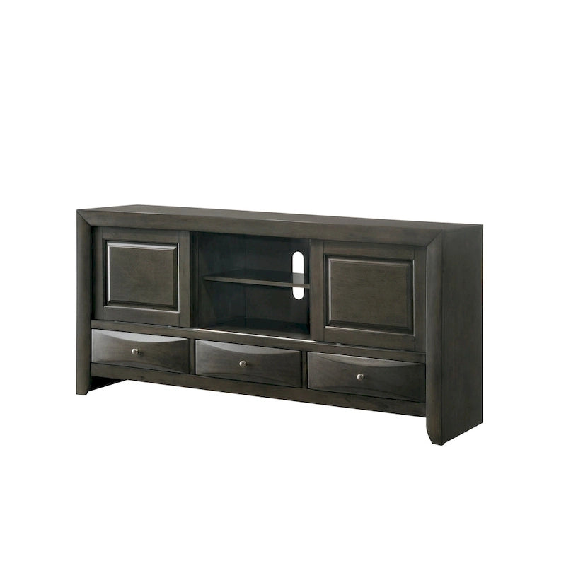 Priscella 6 Piece Gray Oak Storage Platform Bedroom Set