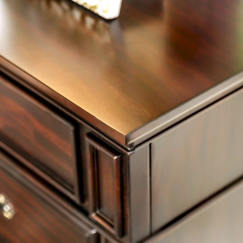 Vame Traditional Walnut Solid Wood 3-Piece Poster Bedroom Set by Furniture of America