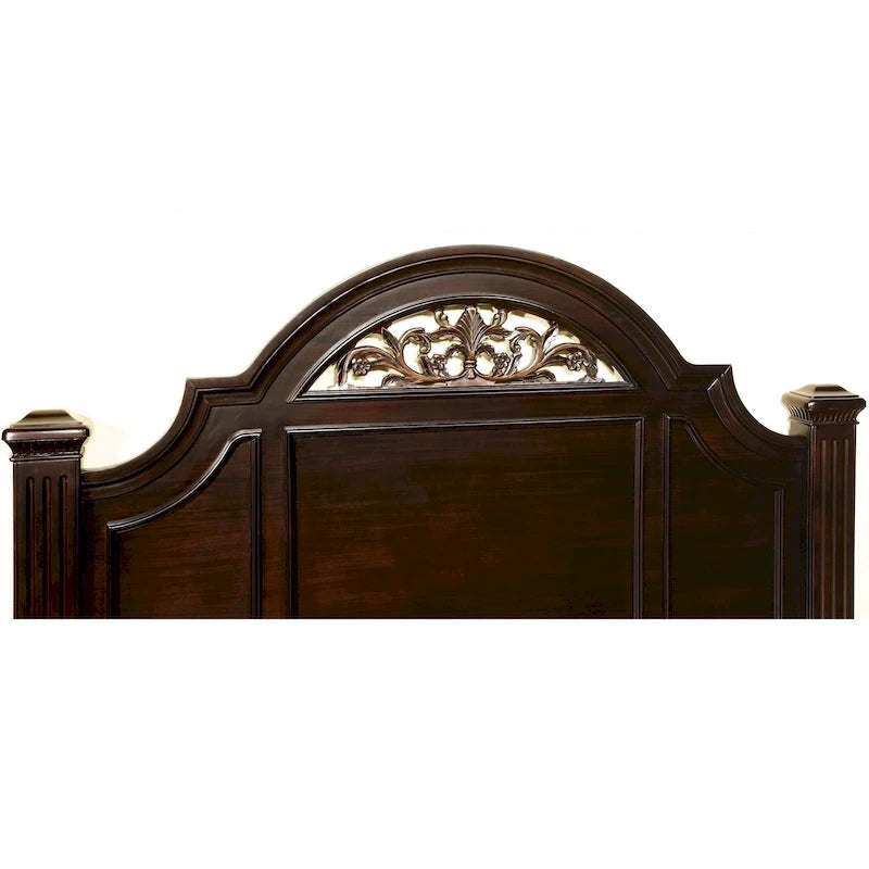 Vame Traditional Walnut Solid Wood 3-Piece Poster Bedroom Set by Furniture of America