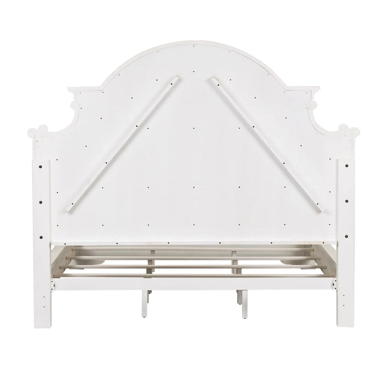 Magnolia Manor Upholstered Bed, Dresser and Mirror, and Nightstand Set