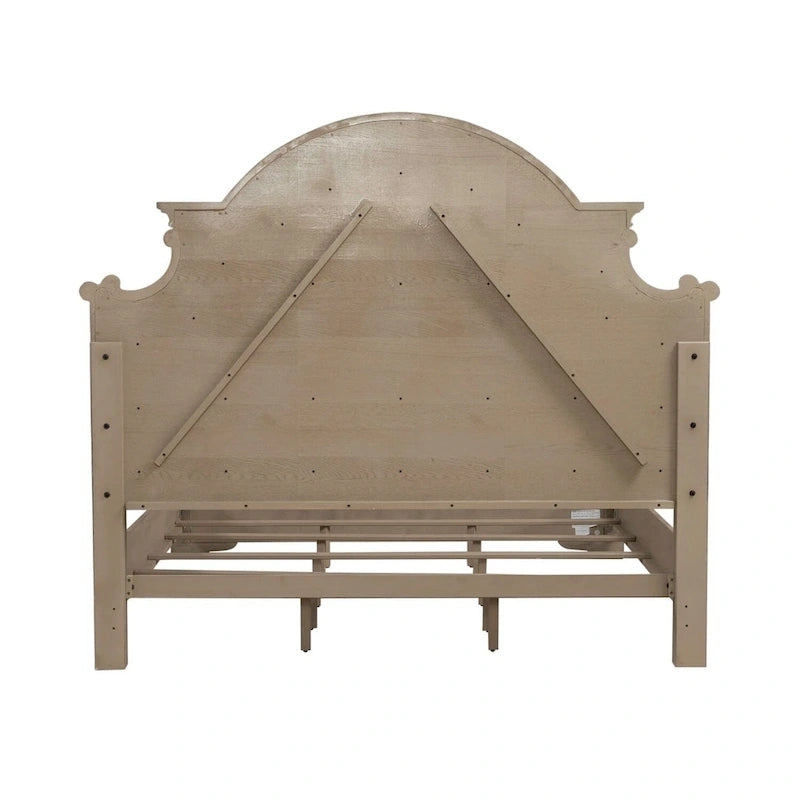Magnolia Manor Upholstered Bed, Dresser and Mirror, and Nightstand Set