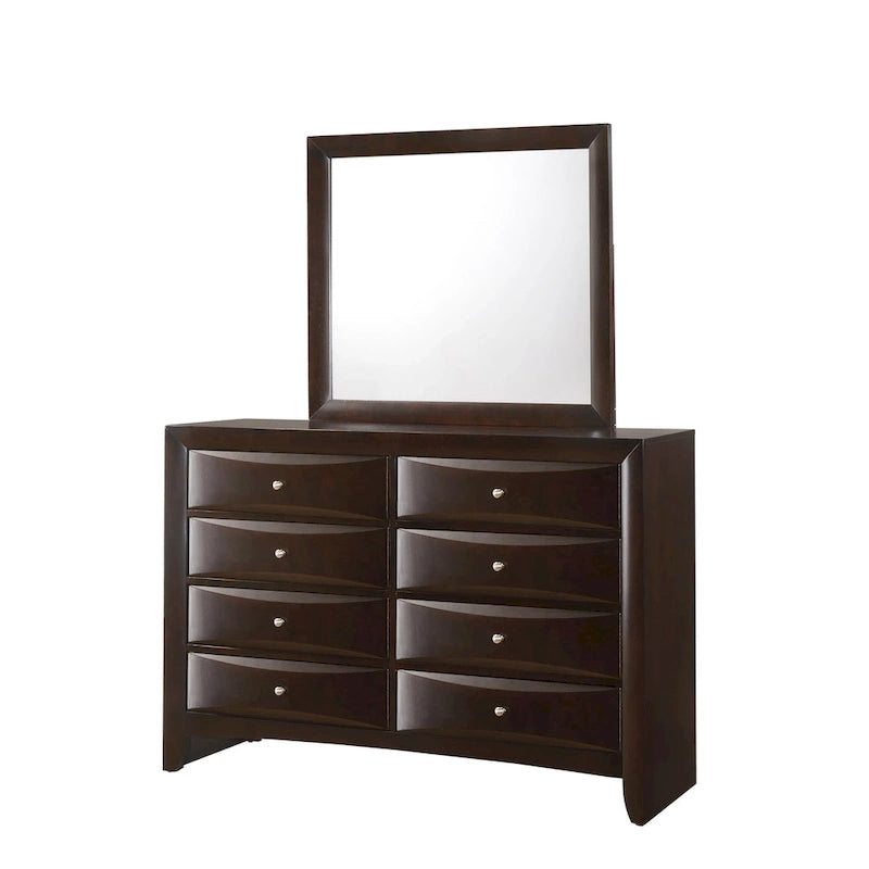 Priscella 6 Piece Dark Cherry Storage Platform Bedroom Set