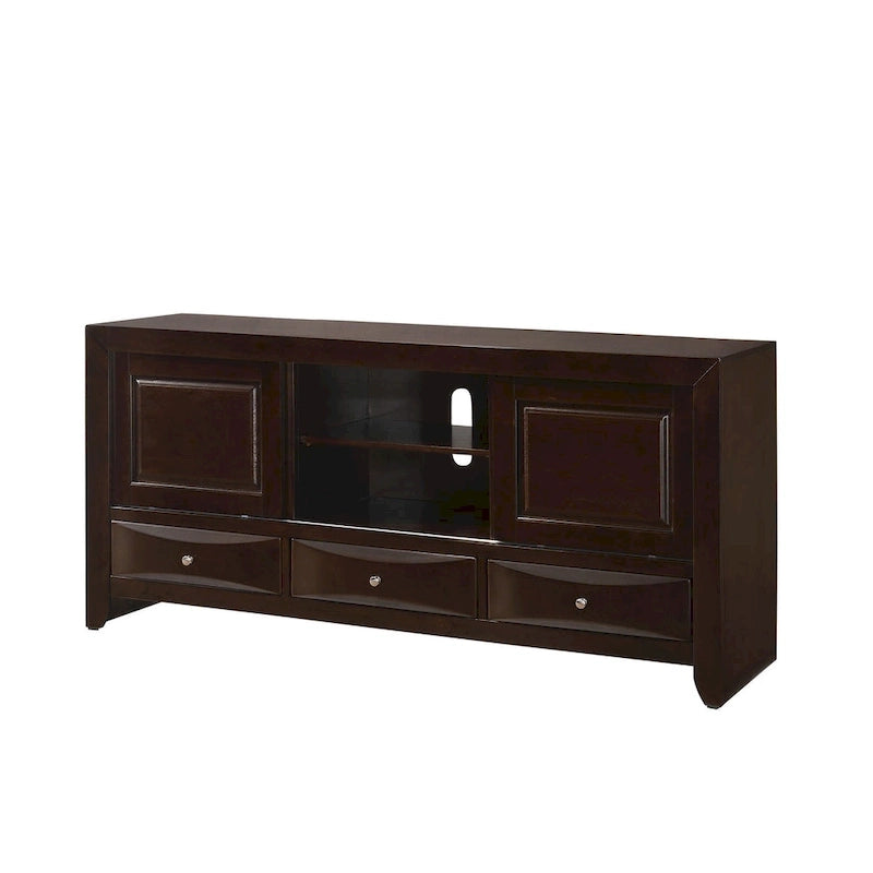 Priscella 6 Piece Dark Cherry Storage Platform Bedroom Set