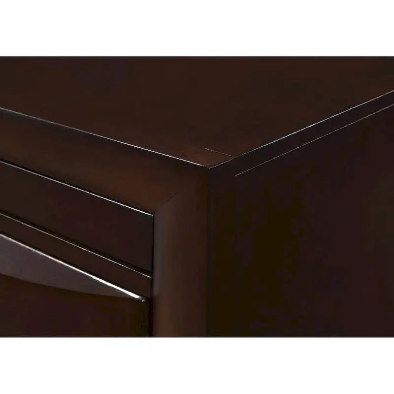 Priscella 6 Piece Dark Cherry Storage Platform Bedroom Set