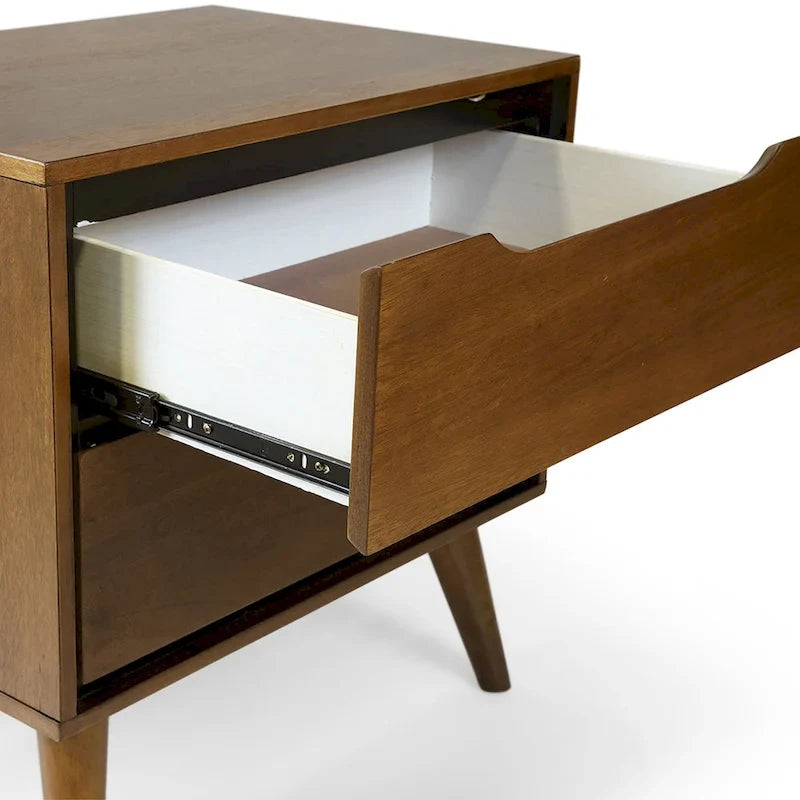 Fopp Mid-century Modern Oak Wood 2-Piece Platform Bedroom Set by Furniture of America