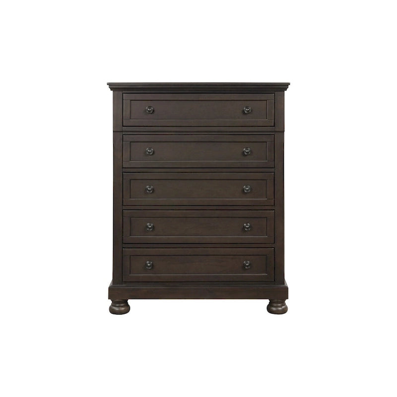Brandie 6 Piece Grayish Brown Modern Storage Sleigh Platform Bedroom Set