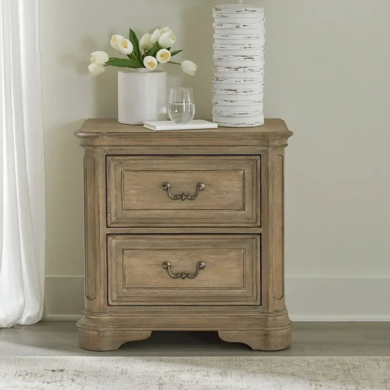 Magnolia Manor Panel Bed, Dresser and Mirror, and Nightstand Set