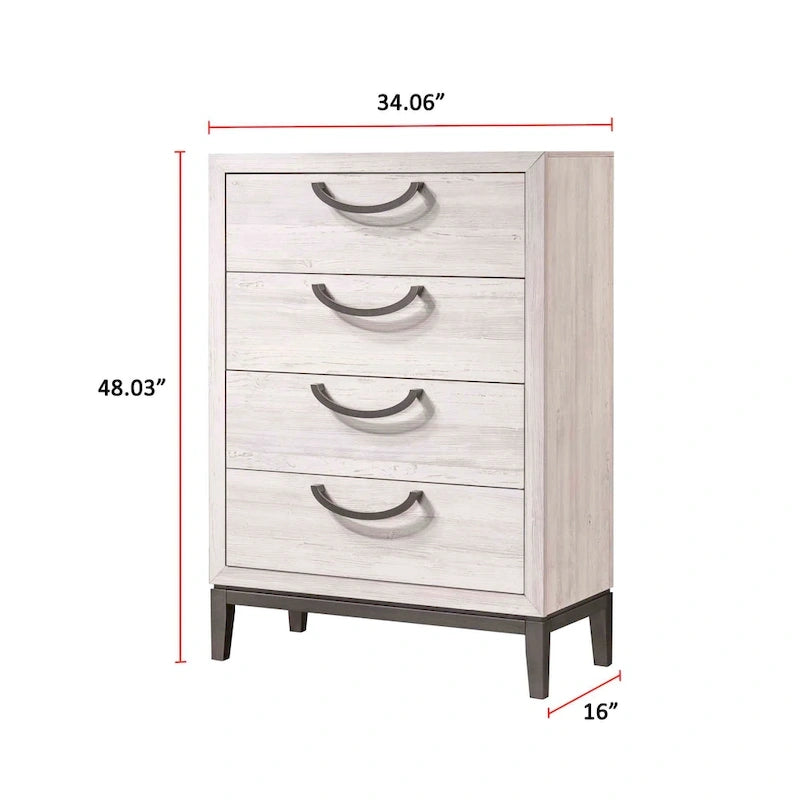 Demora 5 Piece Beige Modern Contemporary Solid Wood And Veneers Upholstered Panel Bedroom Set