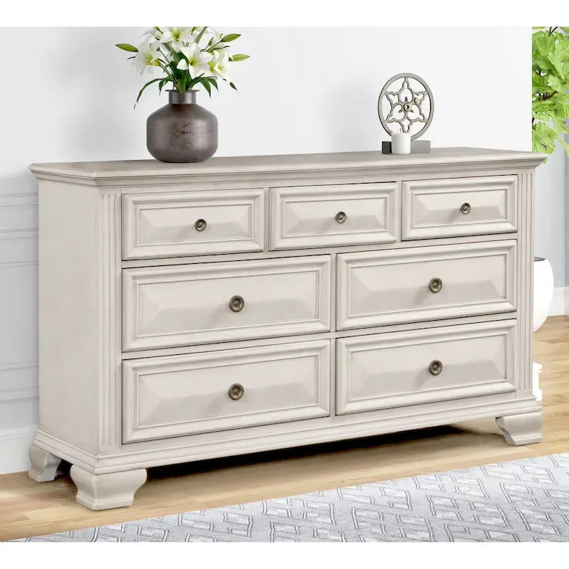Roundhill Furniture Renova Distressed Parchment Wood 5-piece Bedroom Set