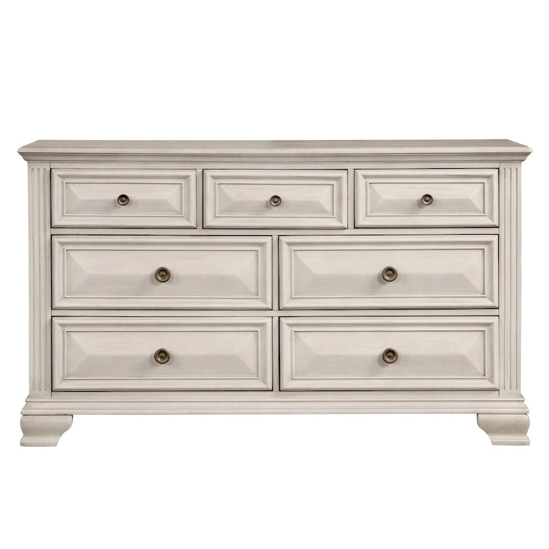 Roundhill Furniture Renova Distressed Parchment Wood 5-piece Bedroom Set