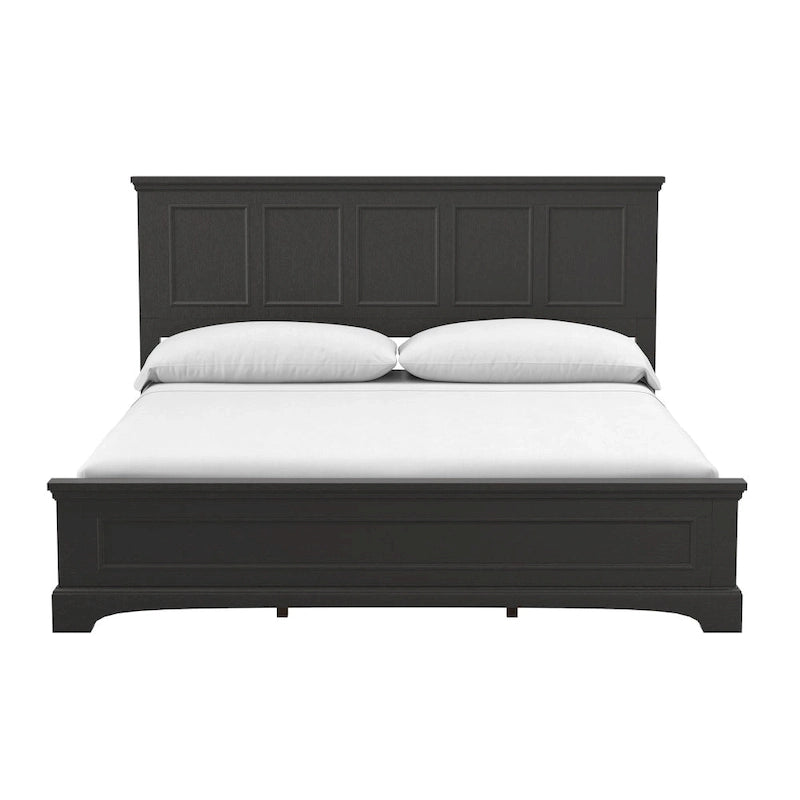 Farmhouse Basics King Bedroom Set with 2 Nightstands, 1 Dresser and 1 Mirror