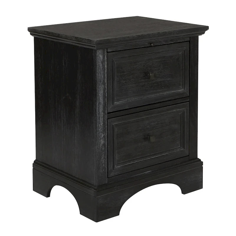 Farmhouse Basics King Bedroom Set with 2 Nightstands, 1 Dresser and 1 Mirror