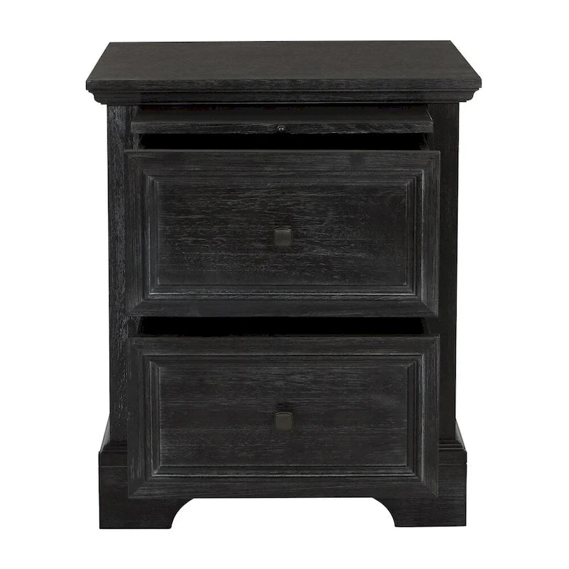 Farmhouse Basics King Bedroom Set with 2 Nightstands, 1 Dresser and 1 Mirror