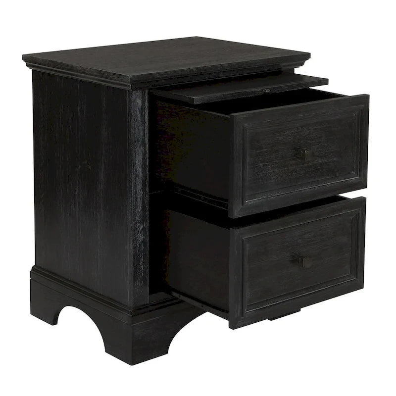 Farmhouse Basics King Bedroom Set with 2 Nightstands, 1 Dresser and 1 Mirror