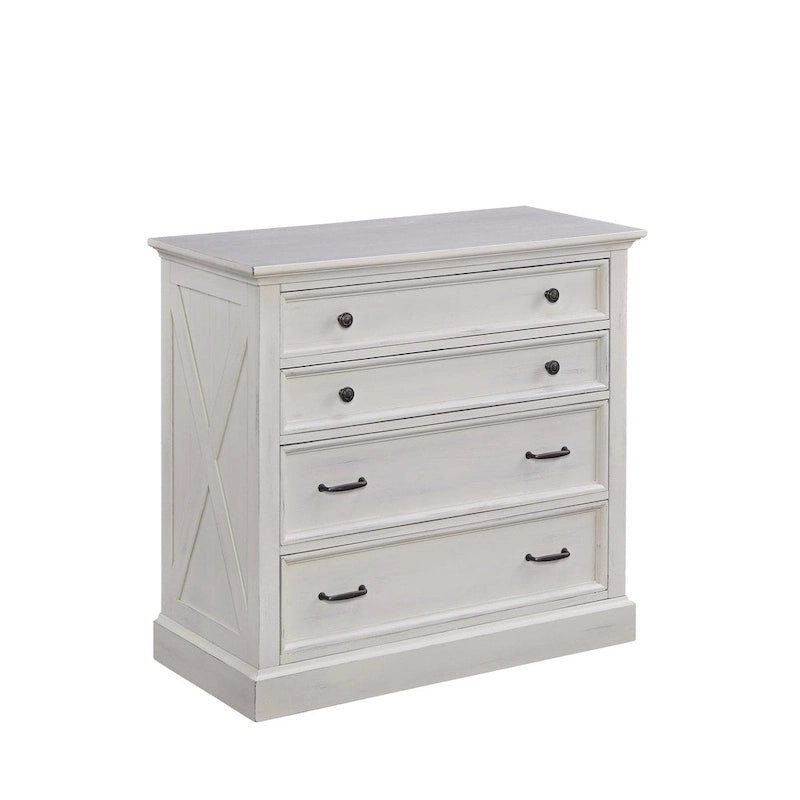 The Gray Barn 3-Piece Riverbone X-detail King Bed, Nightstand, and Chest Set